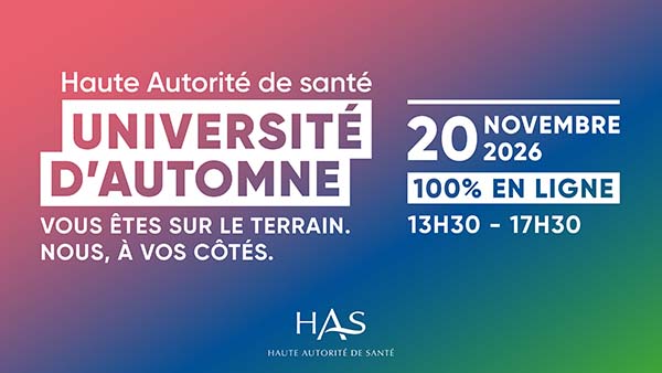 Bandeau Université d'automne de la HAS 2026